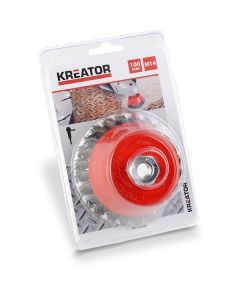 Kreator komborstel haakse slijper m14 Ø 100mm getorst heavy duty gedraaid staal (KRT150205)