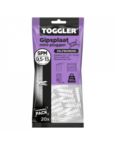 Toggler gipsplaatplug SP mini 9.5-15mm - per 20 stuks (96416750)