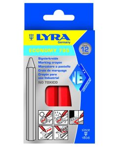 Lyra merkkrijt rode set van 12 stuks (4850017)
