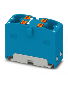 Phoenix Contact rijgklem met push-in aansluiting 4-draads 1.5mm2 - blauw (PTFIX 4X1,5 BU)
