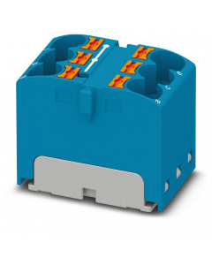Phoenix Contact rijgklem met push-in aansluiting 6-draads 4mm2 - blauw - per 10 stuks (PTFIX 6X4 BU)