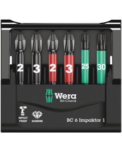 Wera bitset bit-check 6 impaktor 1 - 6‑delig (05057695001)