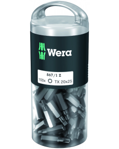 Wera bit torx TX20 25mm 1/4" - 100 stuks in grootverpakking (05072448001)