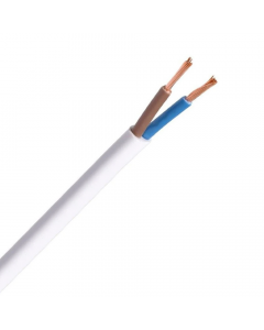 Helukabel VMVL (H05VV-F) kabel 2x0.75mm2 wit per meter