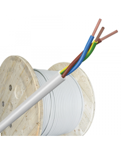 Helukabel VMVL (H05VV-F) kabel 3x0.75mm2 wit per rol 500 meter