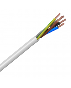 Helukabel VMVL (H05VV-F) kabel 5x0.75mm2 wit per meter