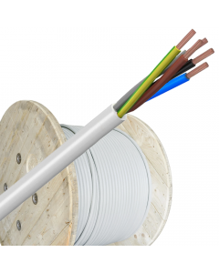 Helukabel VMVL (H05VV-F) kabel 5x0.75mm2 wit per haspel 500 meter