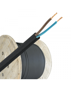 Helukabel VMVL (H05VV-F) kabel 2x1mm2 zwart per rol 500 meter