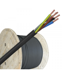 Helukabel VMVL (H05VV-F) kabel 5x2.5mm2 zwart per haspel 500 meter