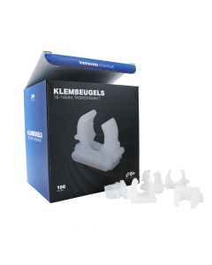 EMhub klembeugel 16 - 19mm - transparant per 100 stuks