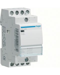 Hager magneetschakelaar 230V 25A 4 maak (ESC425)