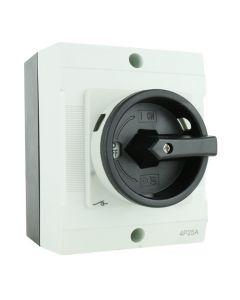 EMAT werkschakelaar 4P 25A zwart (85013003)