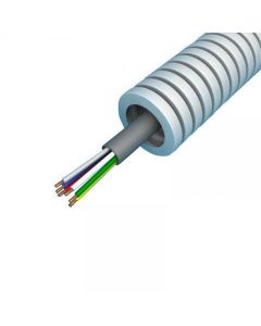 Snelflex flexibele buis signaalkabel YR-mb grijs 2x0,8 mm - 16 mm rol 100 meter