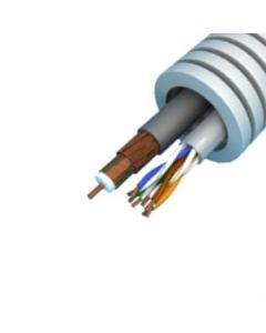 Snelflex flexibele buis coax kabel en UTP CAT6 kabel - 20 mm rol 100 meter