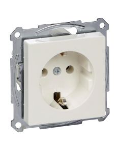 Schneider Electric systeem M wandcontactdoos met randaarde - polarwit (MTN2301-0319)