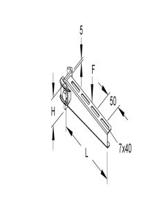 Niedax Kleinhuis kabelgoot wandconsole voor 300mm breed (150333)