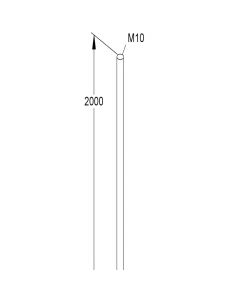 Niedax M 10/2000 draadstang inclusief moeren (150814)