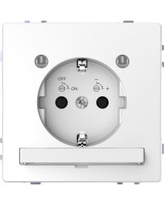 Schneider-Merten D Life wandcontactdoos met LED en kinderbeveiliging - lotuswit (MTN2304-6035)