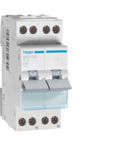 Hager fornuisgroep 2-polig+2 nul 16A B-kar (MKN599)