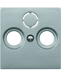 Schneider Electric systeem M centraalplaat voor antennecontactdozen - aluminium (MTN297560)