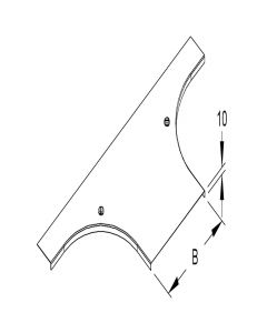Niedax Kleinhuis kabelgoot deksel T-stuk inclusief draaisluiting voor 120mm breed (161572)