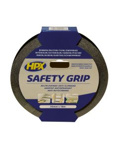 HPX grip tape 25mm x 18 meter zwart (SB2518)