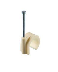 HEKON Spijkerclip 16-19mm crème kunststof per 100 stuks (HPCPVC16-19CRM)