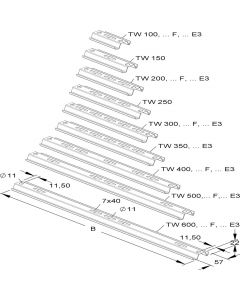 Niedax kabelgoot ophangrail voor 250mm breed (150393)