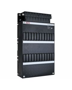 AEG lege groepenkast Fix-O-Rail 2-rijen 24 modules met din rail, invoerstuk en afdekstroken 220x390mm