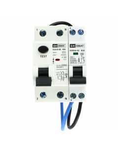 EMAT uitbreidingsset 1 aardlekschakelaar 2P 40A, 1 installatieautomaat 1P+N 16A B-Kar (8718924269497)