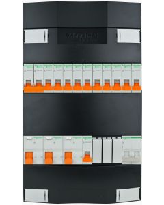 Schneider groepenkast 11 groepen + fornuis 1 fase 220x380 (BxH)