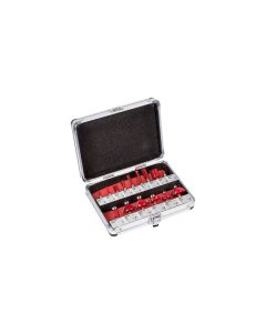 Kreator frezenset freesbits Premium 8mm schacht - set van 15 frezen in koffer (KRT060185)