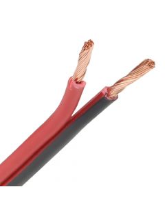 Luidsprekerkabel 2x1,5 mm zwart/rood - per rol 100 meter