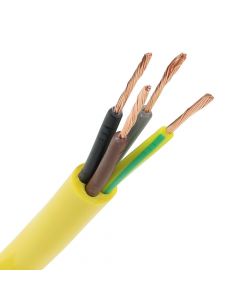 Pur kabel 4x1,5 (H07BQ-F) geel - per meter