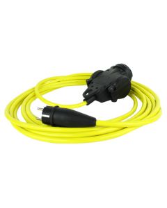 Verlengkabel 10 meter pur 3x2,5 met Schuko en 3V contrastekker