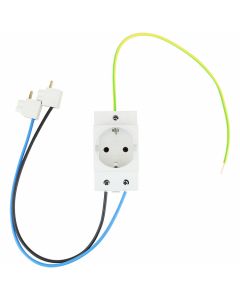 EMAT wandcontactdoos set met randaarde din-rail (E10124S)