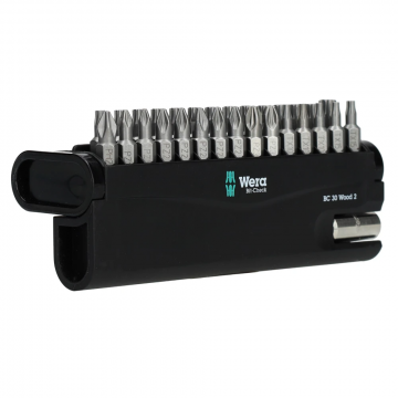 Wera bitset universeel met houder en cassette Bit-Check 30 Wood - 30-delig (05057432001)