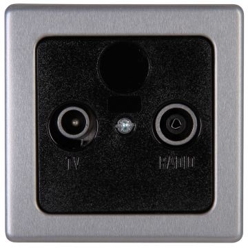 Kopp VISION contactdoos tv/fm inbouw staal
