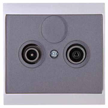 Kopp contactdoos TV/FM - Malte antraciet/zilver (113015081)