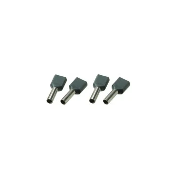 SOLAR twin adereindhuls geïsoleerd 2x4mm2 hulslengte 12mm grijs - per 100 stuks (1505166)