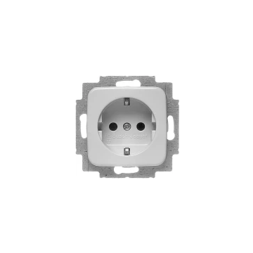 ABB Busch-Jaeger inbouw stopcontact met randaarde 1-voudig - alpin wit (20 EUC-214-503)