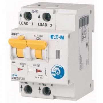 Eaton Eaton vlamboogdetectie 25A 2P C-kar 30mA direct (187228)