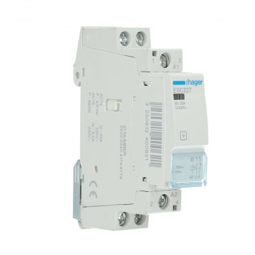 Hager magneetschakelaar 230V 25A 1 maak en 1 verbreek (ESC227)