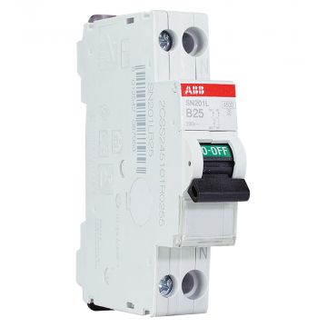 ABB installatieautomaat 1-polig+nul 25A B-kar (SN201 L-B25)