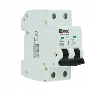 EMAT installatieautomaat 2-polig 16A B-kar (85001014)