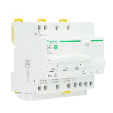 Schneider Electric aardlekautomaat 3-polig+nul 16A B-kar 30mA (R9D54716)