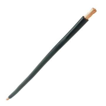 Aansluitdraad 2.5mm2 zwart 400mm soepele kern en geperste uiteinden
