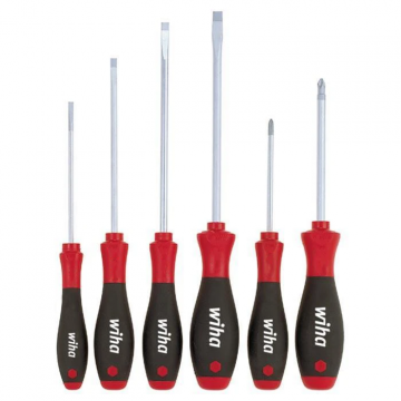 Wiha SoftFinish schroevendraaiersset sleuf-philips 6-delig (302HK6SO)