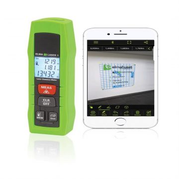 Elma Sagab mini laser afstandsmeter met bluetooth 0-30 meter (S-ELMA Laser 1)