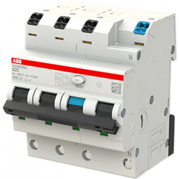 ABB Componenten FlexLine aardlekautomaat 3-polig+nul 20A B-kar 30mA (DSX203NC B20 A30)
